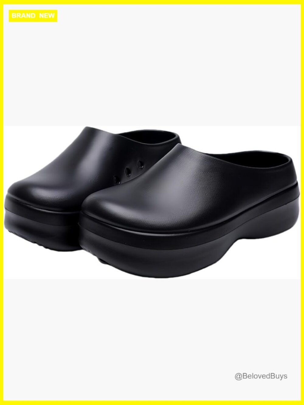 Unisex Platform Clogs Slippers Closed Toe Slip On Work Shoes Waterproof EVA
